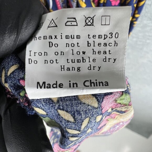 Hehull Womens 2X Floral Maxi Crochet Halter Dress Pockets Bohemian Bloomcore - Picture 14 of 16